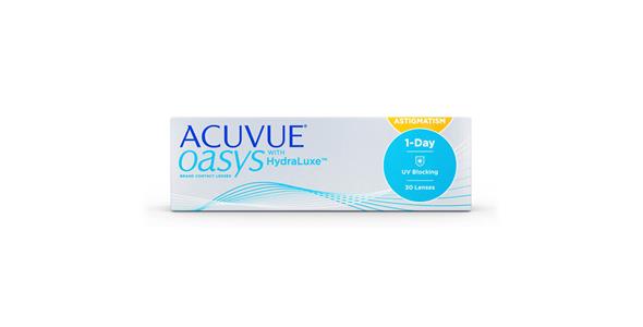 One Day Acuvue Oasys With Hydraluxe For Astigmatism 30 pack | Ohgafas.com