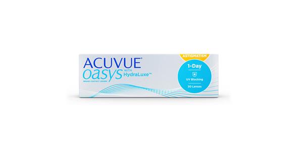One Day Acuvue Oasys With Hydraluxe For Astigmatism 30 pack | Ohgafas.com