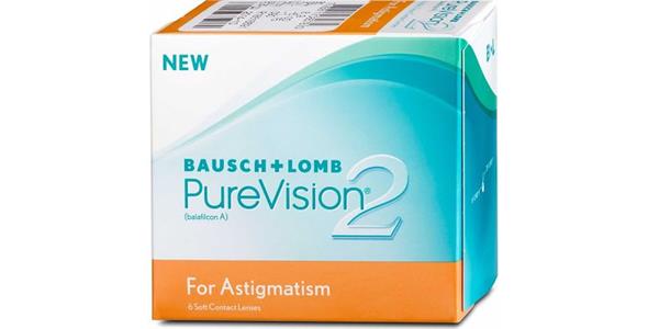 Purevision 2 Toric For Astigmatism 6 pack | Ohgafas.com